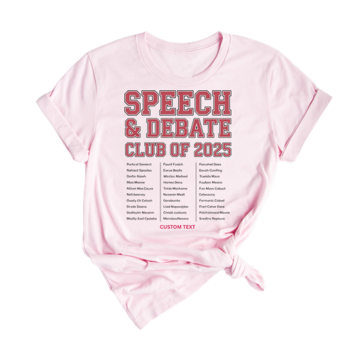 Speech & Debate Club Of 2025 Shirt – Custom Detabe Club Vintage Team Tee