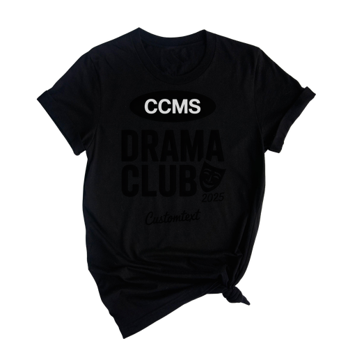 2025 CCMS Theater Club Shirt – Minimalist Retro Drama Mask Custom Style Tee