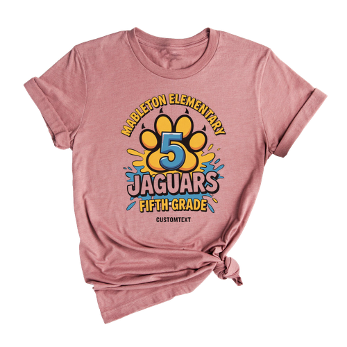 Jaguar Paw 5th Grade Class Shirt – Mableton Elementary Custom Mascot Tee