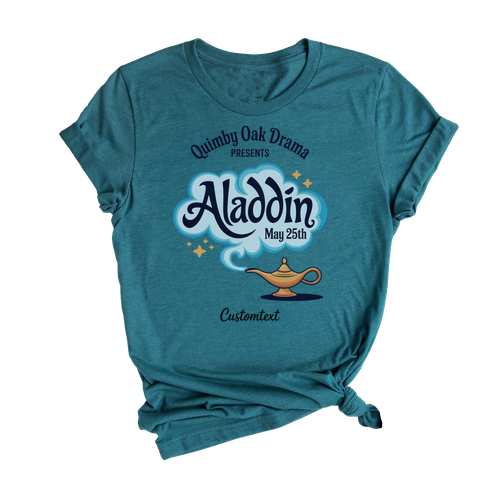 Aladdin Play Drama Club Shirt – Quimby Oak Cute Retro Genie Lamp Style Tee