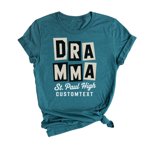 Bold DRA-MMA Club Shirt – Custom Retro Drama Fighter Theater Style Tee