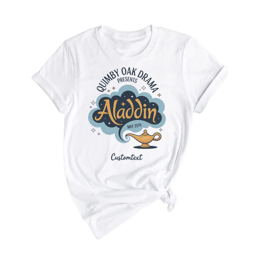 Quimby Oak Drama Club Shirt – Aladdin Genie Lamp Cute Retro Theater Tee