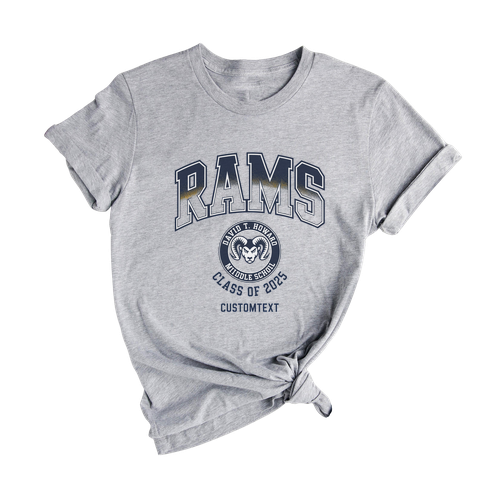 Rams Custom Class Shirt – Middle School 2025 Mascot Tee