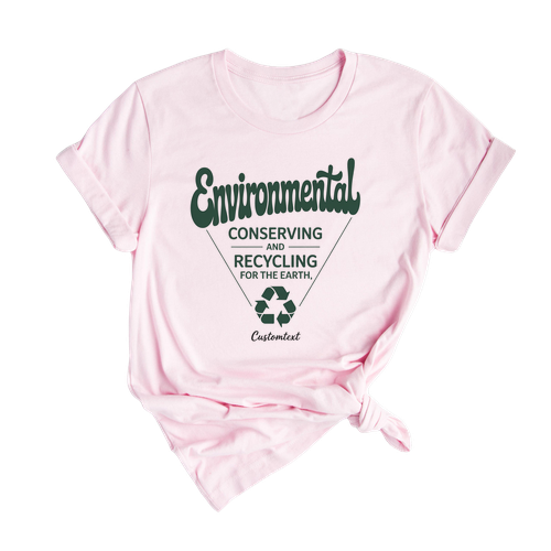 Environmental Conserving Recycling For Earth Fun Custom Environmental Club Shirt