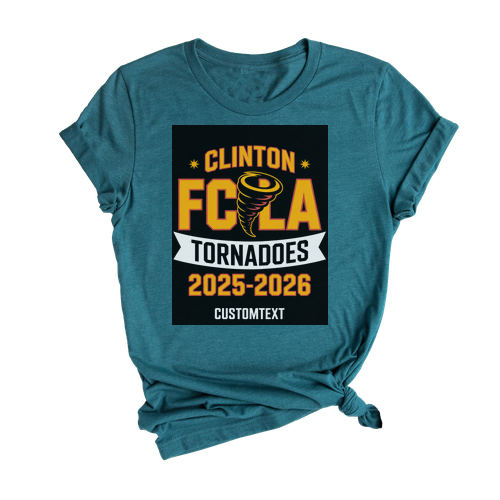 Clinton FCCLA Shirt 2025–2026 – Bold Retro Tornadoes Custom High School Tee