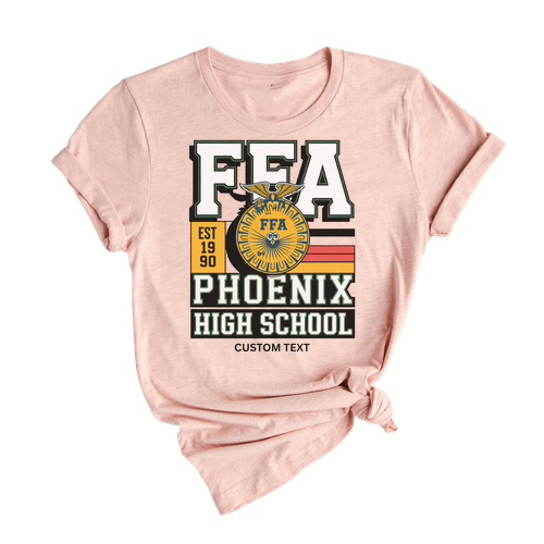 FFA Phoenix High School Est. 1990 Shirt – Custom Club Tee, Retro Farm Style, Personalized FFA Shirt