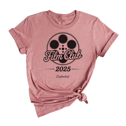 Custom Film Club Tee – 2025 Vintage Style Movie Reel Shirt for Students