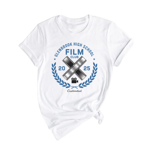 Retro Movie Reel Shirt – Glenbrook High Film Club 2025 Custom Student Tee