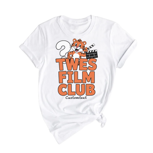 TWES Film Club Tiger Mascot Shirt – Cute Custom Vintage Movie Club Tee