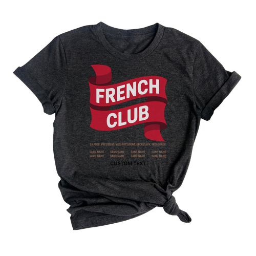 French Club Ribbon Shirt – Custom French Club Tee with Officer Roles Fun Style