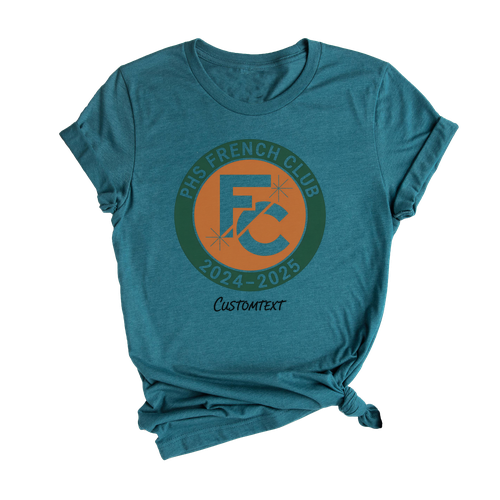 PHS French Club Shirt 2024-2025 - Custom FC Logo Tee, Modern School Spirit Style