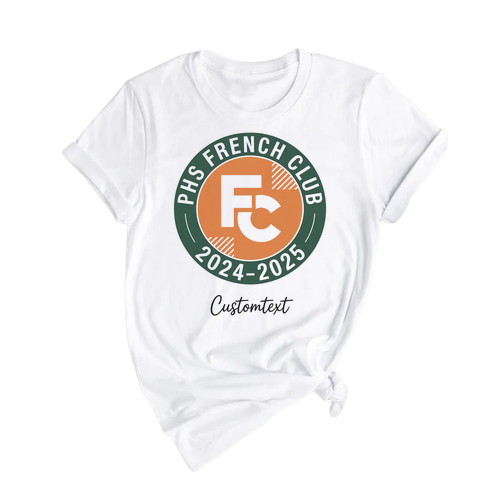 PHS French Club Shirt 2024-2025 – Custom FC Logo Modern School Spirit Tee