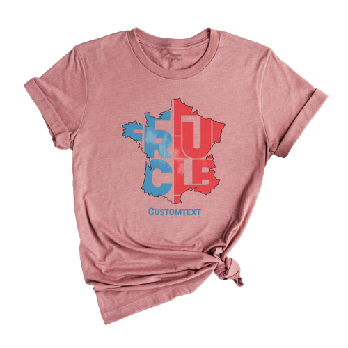 Retro Minimal French Club Shirt – Custom France Shape Typography Tee