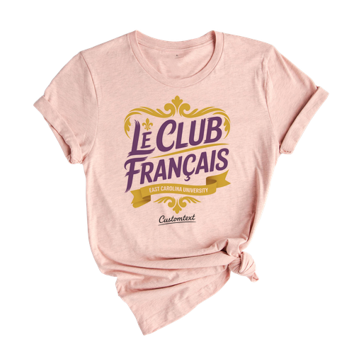 Royal Purple & Gold French Club Shirt – East Carolina University Le Club Français Tee