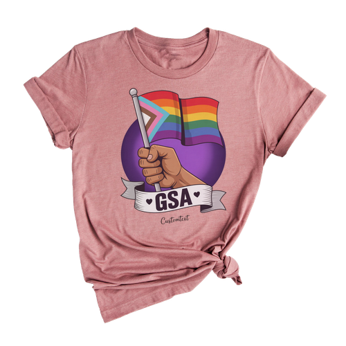 Vintage GSA Club Shirt – Progress Pride Flag Custom Student Tee