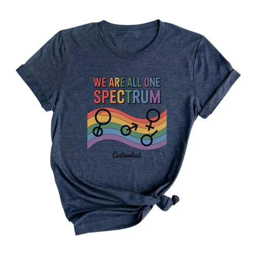 We Are All One Spectrum Fun Rainbow Swirl Custom GSA Club Shirt
