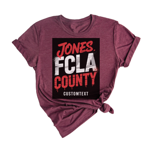 Jones FCLA County Shirt – Honor Society Custom Graffiti Drip Club Tee