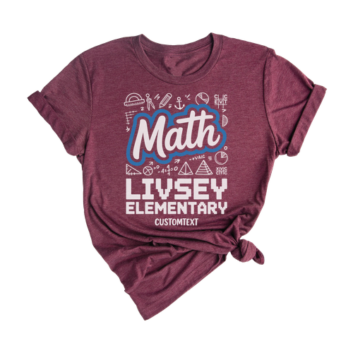 Custom Math Club Tee – Livsey Elementary Vintage School Spirit Shirt