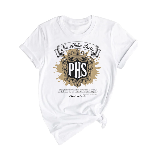 Mu Alpha Theta PHS Shirt – Mathematics Is Simple Retro Custom Math Club Tee
