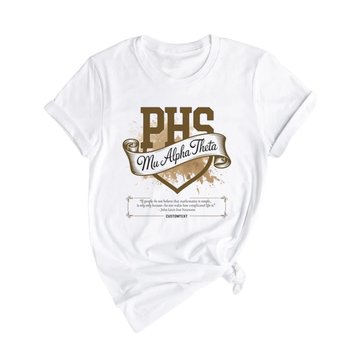 PHS Math Club Shirt – Mu Alpha Theta Mathematics Is Simple Custom Retro Tee