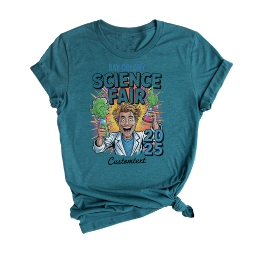 Bay Colony Science Fair 2025 Shirt – Crazy Chemist Lab Explosion Custom, Miscellaneous, Club Shirt, Fun Retro Style