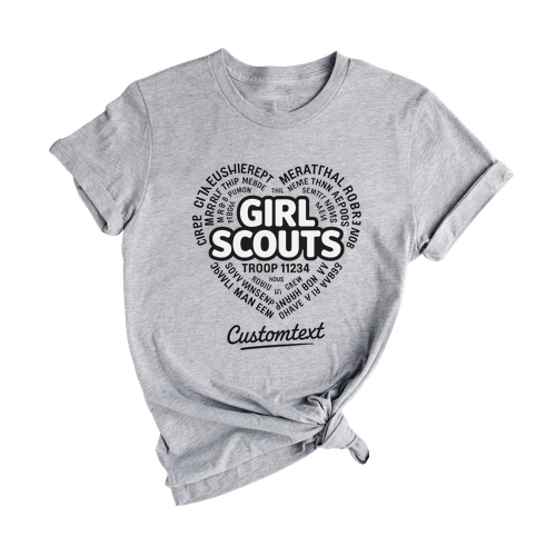 Girl Scouts Heart Names Shirt – Custom Club Tee Miscellaneous Cute Style