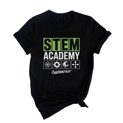 Minimal Tech Style STEM Academy Shirt – Custom Miscellaneous Club Tee