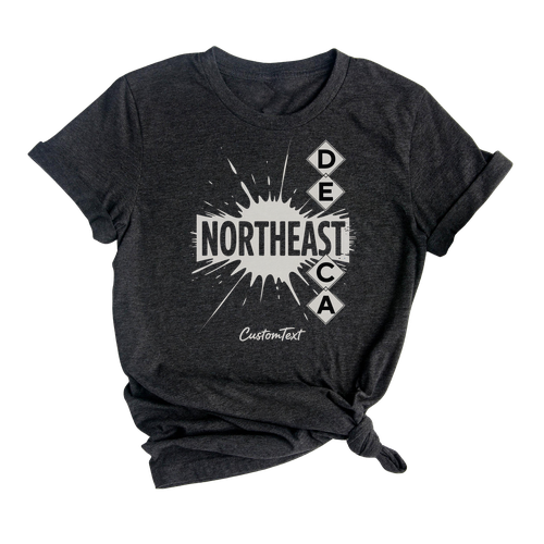 Northeast DECA Shirt – Blue Splash Graphic Custom, Miscellaneous, Club Shirt, Bold Business Style