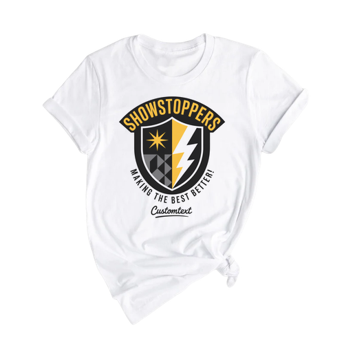 Showstoppers Crest Shirt – Making The Best Better Custom Retro Club Tee