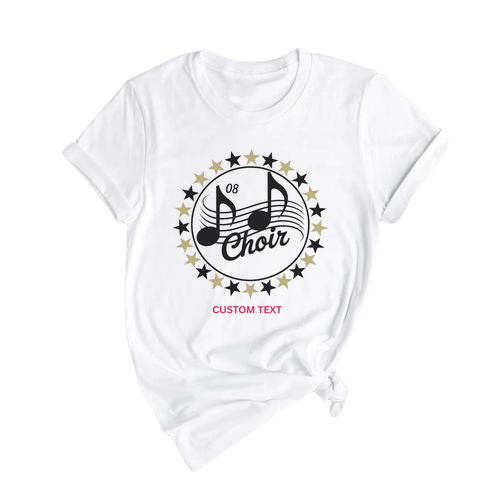 08 Choir Star Notes Shirt – Retro Music Club Custom Style Tee