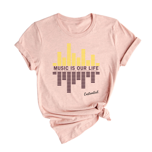 Music Is Our Life Shirt – Valley Marching Band Retro Custom Style Tee