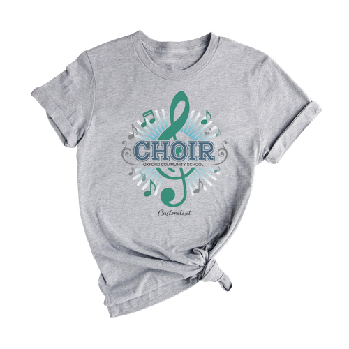 Retro Music Club Shirt – Oxford Choir Treble Clef Custom Performance Tee