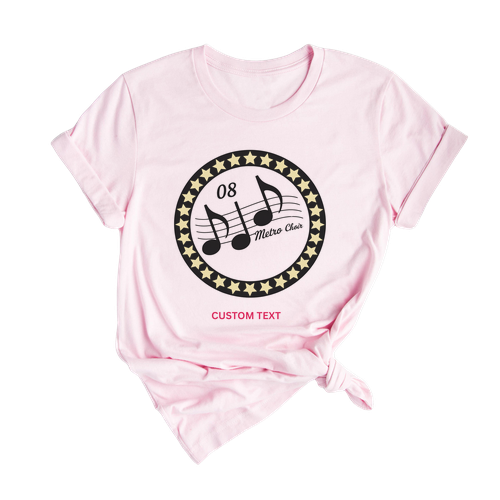Star Notes Choir Shirt – 08 Retro Music Club Custom Performance Tee