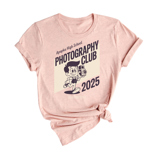Apopka High School 2025 Customtext Retro Photography Club Shirt