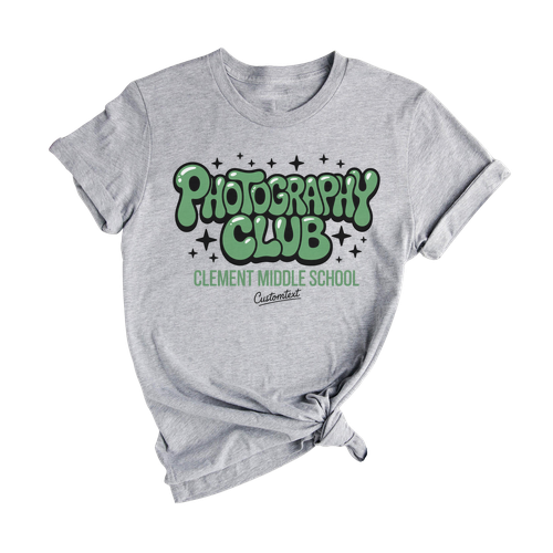 Custom Photography Club Tee – Clement Middle School Retro Style Shirt