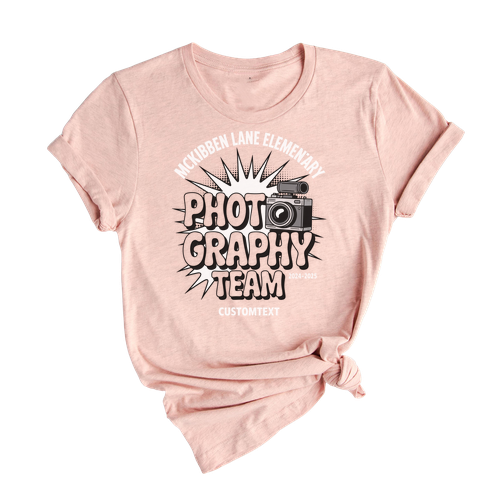 Fun Custom Photography Club Tee – McKibben Lane Elementary 2024-2025 Vintage Camera Shirt