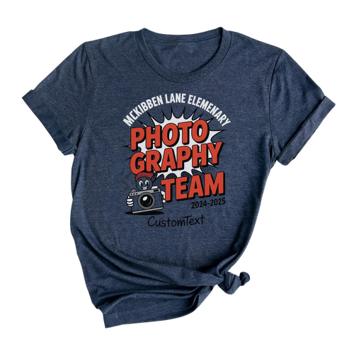 McKibben Lane Elementary Photography Team Shirt 2024-2025 – Vintage Camera Fun Custom Club Tee