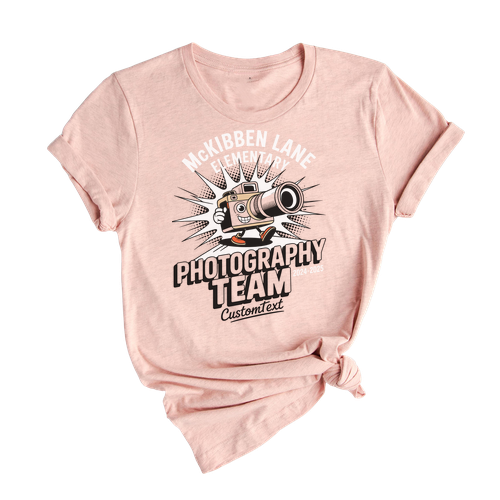 Vintage Camera Photography Team Shirt – McKibben Lane Elementary 2024-2025 Custom Tee