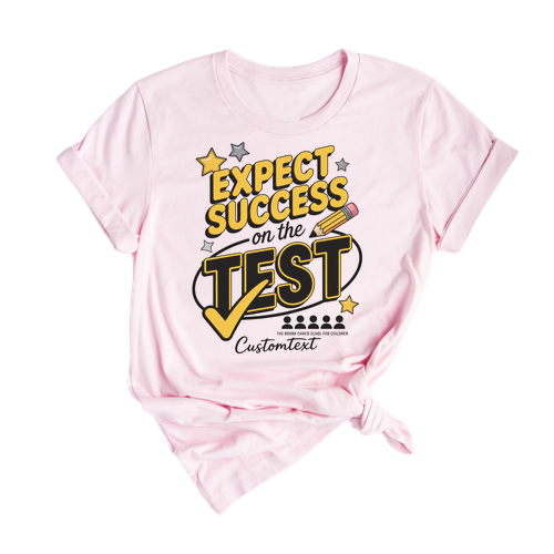 Expect Success on the Test Shirt Custom – Motivational School Club Tee with Pencil & Check Mark Retro Style