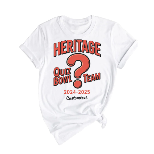 Retro Academic Quiz Bowl Shirt – Heritage Team 2024–2025 Custom Club Tee with Question Mark