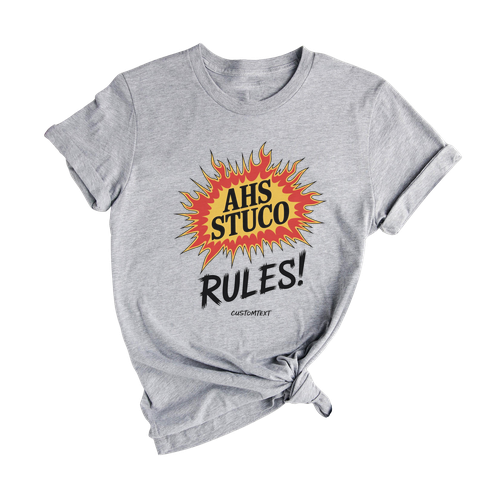 Comic Pop Art STUCO Shirt – AHS Student Council Rules Custom Fun Tee