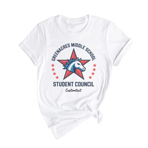Patriotic Mascot Shirt – Student Council Vintage Star Horse Custom Tee