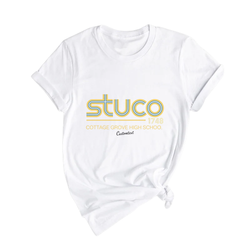 Retro Student Council Tee – Cottage Grove StuCo Custom School Spirit Shirt