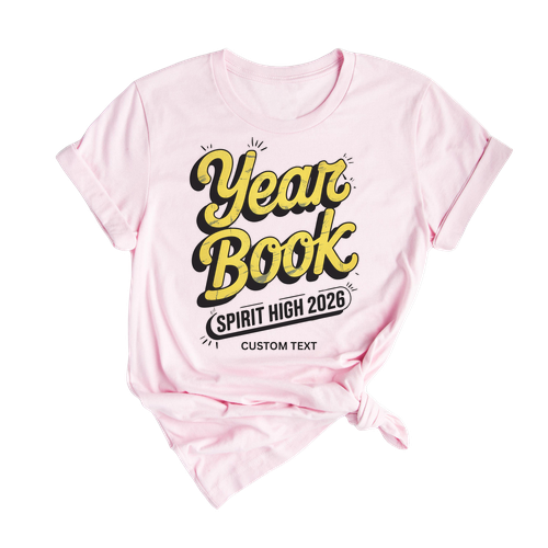 Custom Yearbook Club Tee – Spirit Yearbook 2026 Fun Bold High School Shirt
