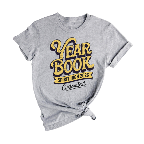 Fun Bold Yearbook Club Tee – Spirit Yearbook 2026 Custom High School Shirt
