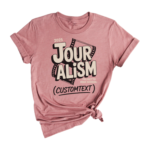 Jourrnalism 2025 shirt – Fun comic style custom yearbook club tee for high school