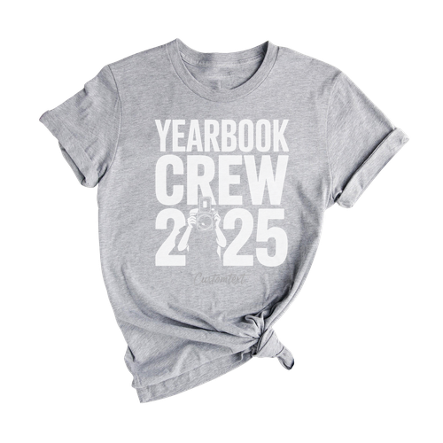Photographer Style Yearbook Crew Shirt – 2025 Custom High School Club Tee