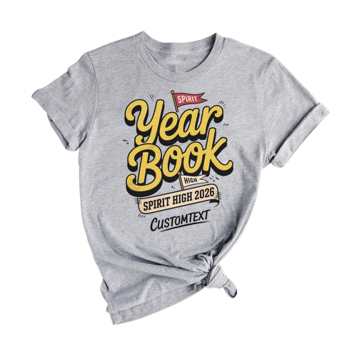 Spirit Yearbook 2026 Shirt – Fun Bold Custom Yearbook Club Tee For High School T-Shirt
