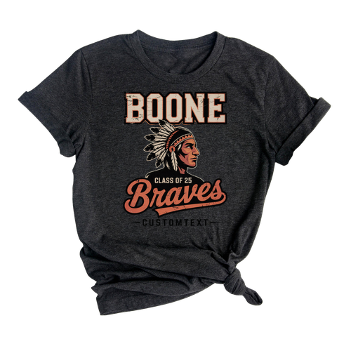 Braves Mascot Custom Class Shirt – Retro Native American Graduation Tee _ Class of 2025