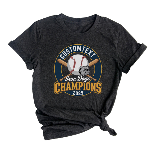 Baseball Champions Shirt – School Varsity Mascot Team Spirit Tee